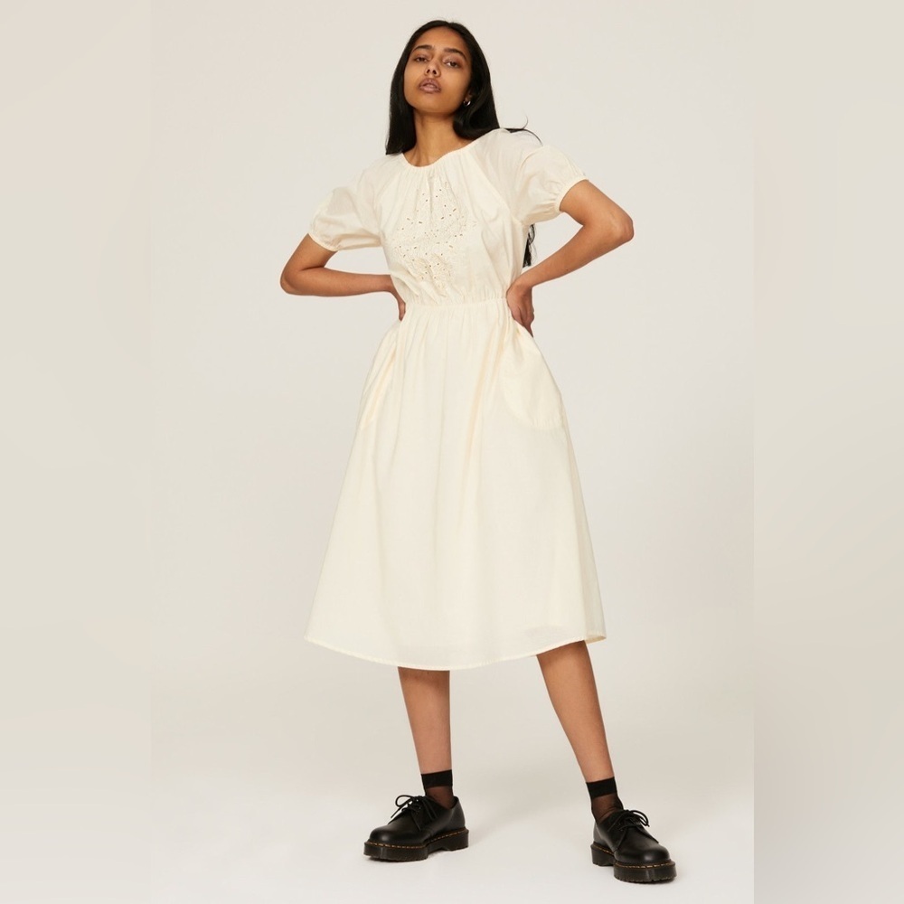 Pamela Love x RTR | Cream Embroidered Midi Dress size M